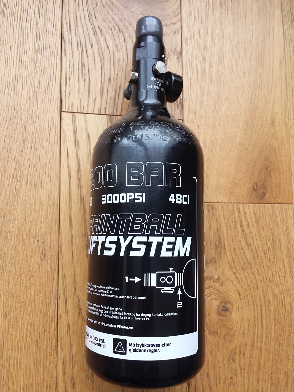 Bouteille Air Paintball 0.2L Alu – Avec Joints Et Mano Neufs, Occasion